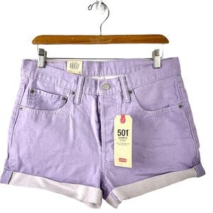 NWT Levi's 501 Mauve Denim Shorts US 30